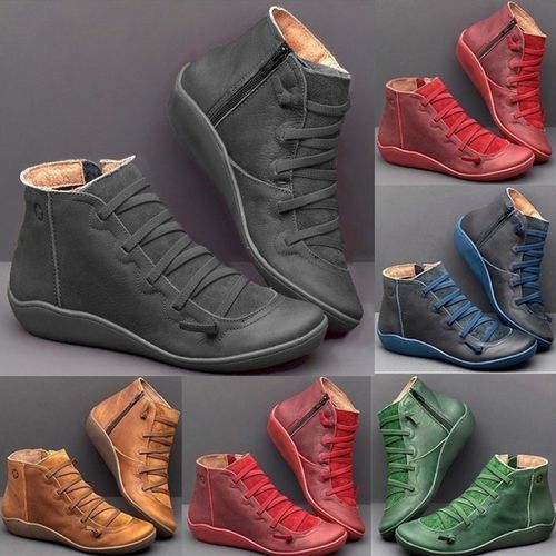 Libiyi Vintage Strappy Ankle Boots For Women