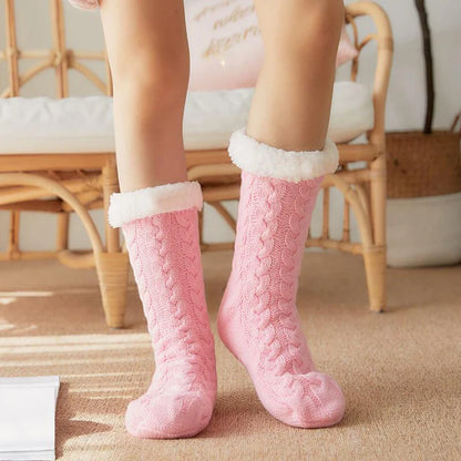 Lined Slipper Non-slip Winter Socks