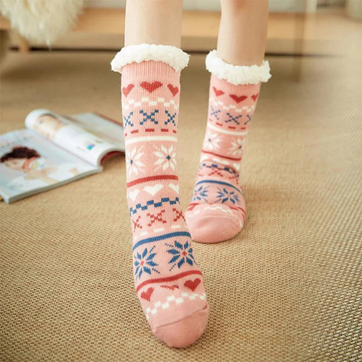 Lined Slipper Non-slip Winter Socks