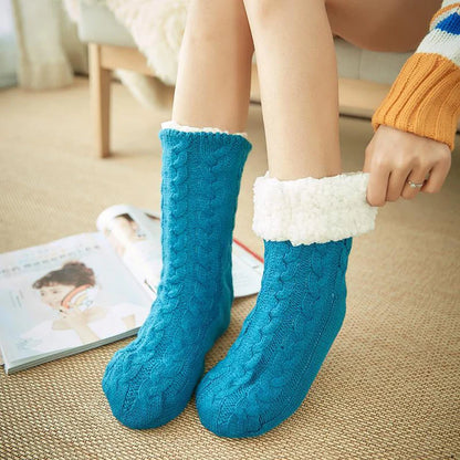 Lined Slipper Non-slip Winter Socks