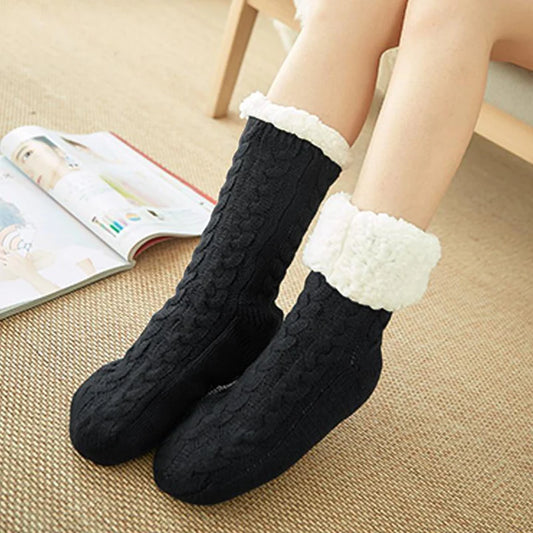 Lined Slipper Non-slip Winter Socks