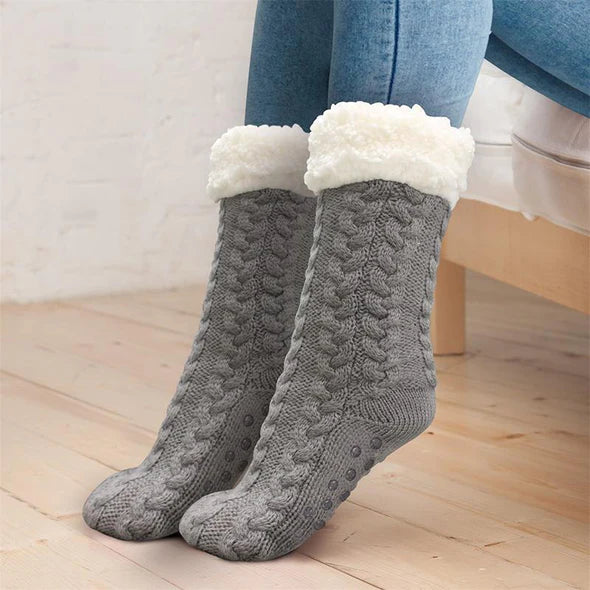 Lined Slipper Non-slip Winter Socks