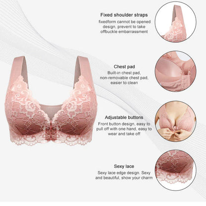 Zureem® FRONT CLOSURE '5D' SHAPING PUSH UP WIRELESS BRA