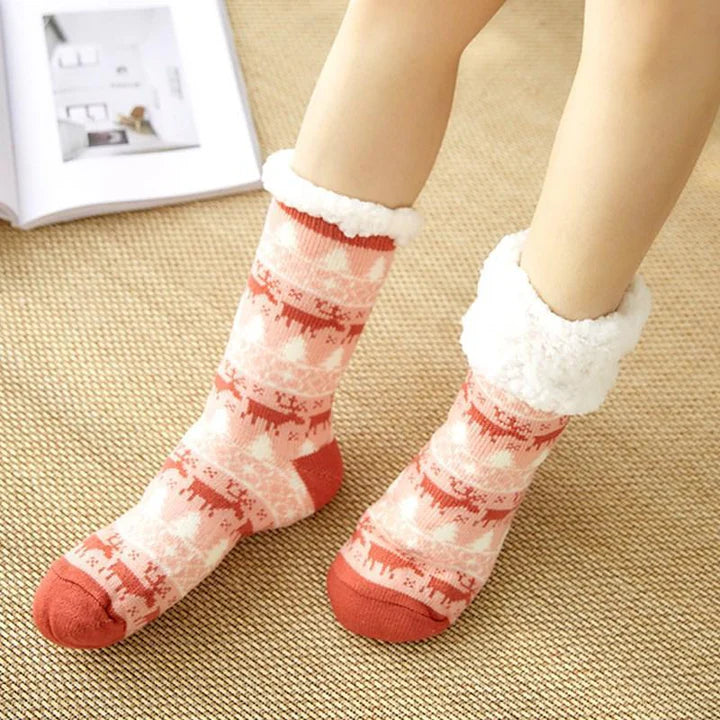 Lined Slipper Non-slip Winter Socks