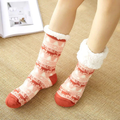 Lined Slipper Non-slip Winter Socks