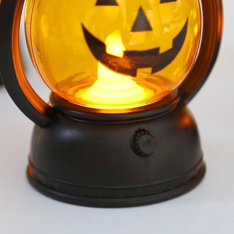 3-Packs Halloween LED Lantern Lights Decoration - Pumpkin Skull LED Pony Lantern Halloween Decoration