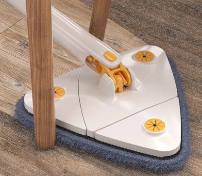 360° Rotatable Adjustable Cleaning Mop, Improved New Triangle Cleaning Mop with Automatic Water Squeezing Function