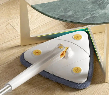 360° Rotatable Adjustable Cleaning Mop, Improved New Triangle Cleaning Mop with Automatic Water Squeezing Function