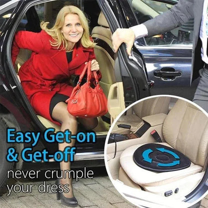 360° Rotating Seat Cushion - Rotating Seat Cushion Pivot Disc Pad for Elderly, Swivel Car Seat Chair Assist to Turning Easily from Car to Wheelchair