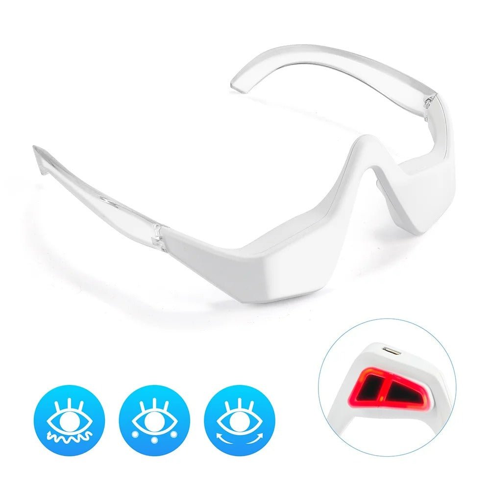 3D Micro-Current Pulse Eye Massager with Red Light - Relieves Dark Circles, Removes Wrinkles, Anti-Ageing