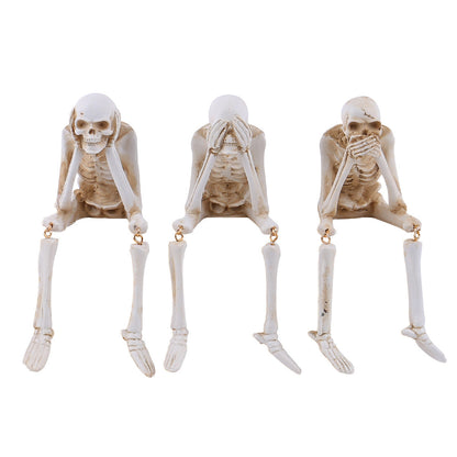 Boneyard Halloween Skeleton Ornaments | Set of 3