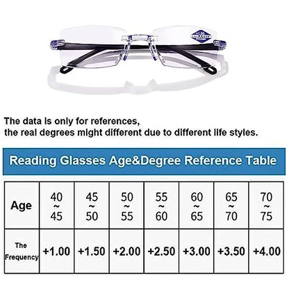 FoldFlat Sapphire High Hardness Anti-blue Progressive Far And Near Dual-Use Reading Glasses