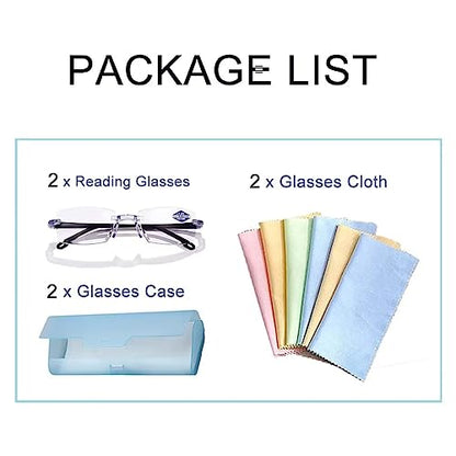 FoldFlat Sapphire High Hardness Anti-blue Progressive Far And Near Dual-Use Reading Glasses