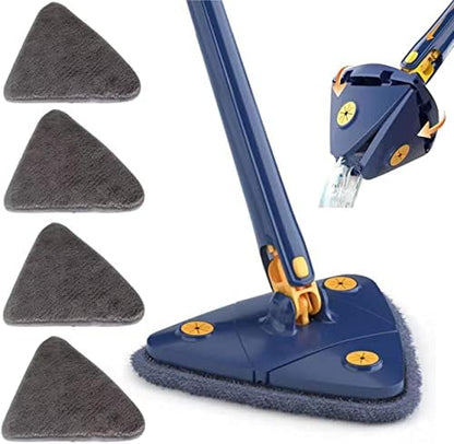 360° Rotatable Adjustable Cleaning Mop, Improved New Triangle Cleaning Mop with Automatic Water Squeezing Function