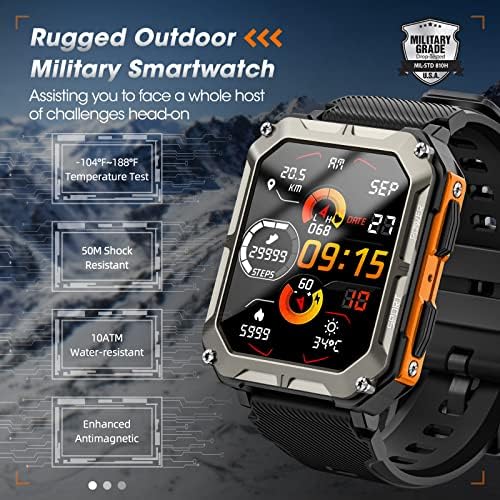 PUREROYI Military Smart Watch for Men