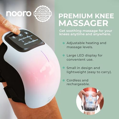 Nooro Knee Massager | Powerful Infrared Heat and Vibration Knee Pain Relief for Swelling Stiff Joints.