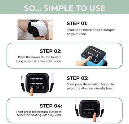 Nooro Knee Massager | Powerful Infrared Heat and Vibration Knee Pain Relief for Swelling Stiff Joints.