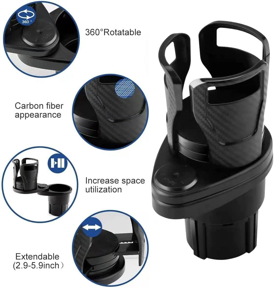 Car Expander Dual Cup Holder - Multifunctional Water Cup Mount Stand