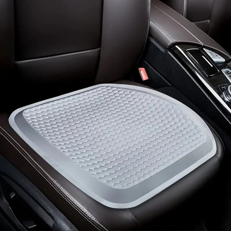 Car Seat Cushion with Breathable Cool Gel - Universal and Multifunctional, Provides Pressure Relief for Back and Tailbone Pain.