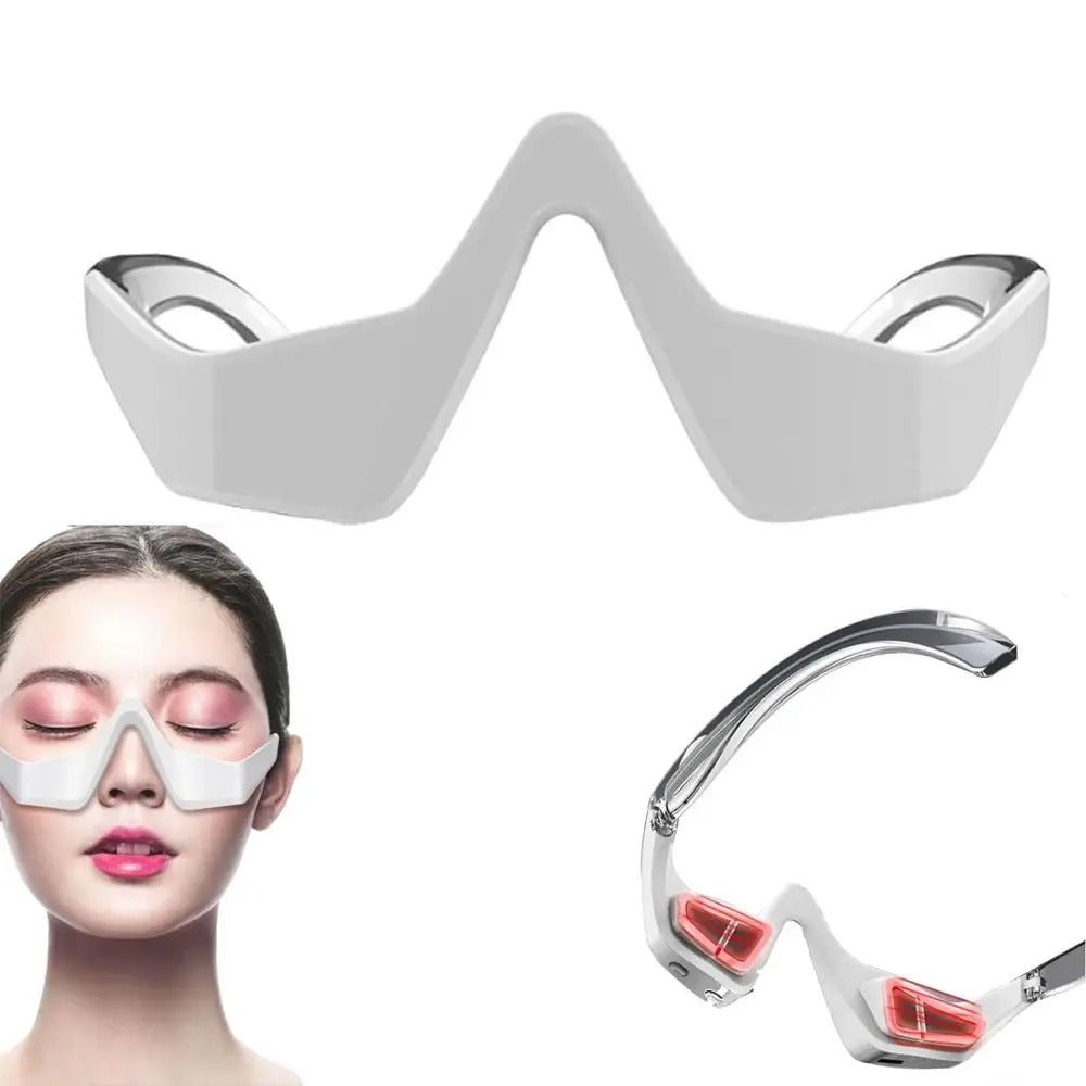 Electric Massage Eye Care Device - Light Eye Protection Frames Massager Removes Dark Spots Circles Bags and Wrinkles