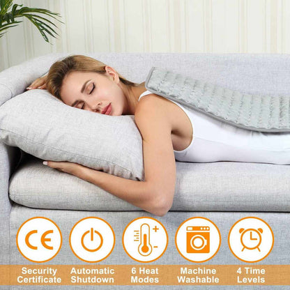 Electric Pain Relief Heating Pad with Optimized 6 Levels of Temperature and Timer