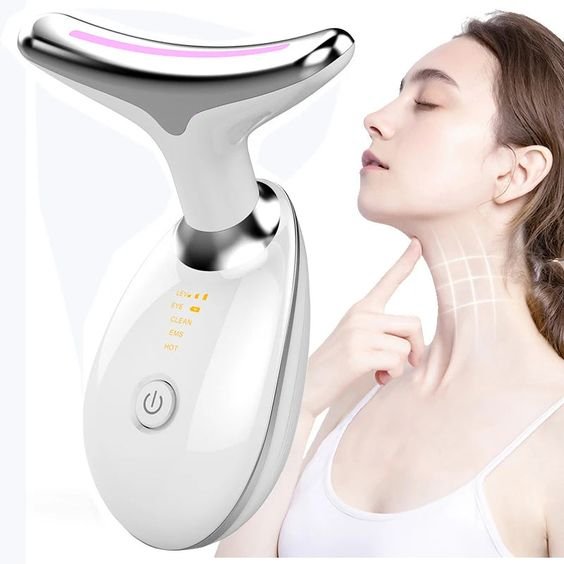 EMS Neck Face Beauty Device LED - Therapy Lifting and Tighten Massager Microcurrent Wrinkle Remover Skin Care Tools