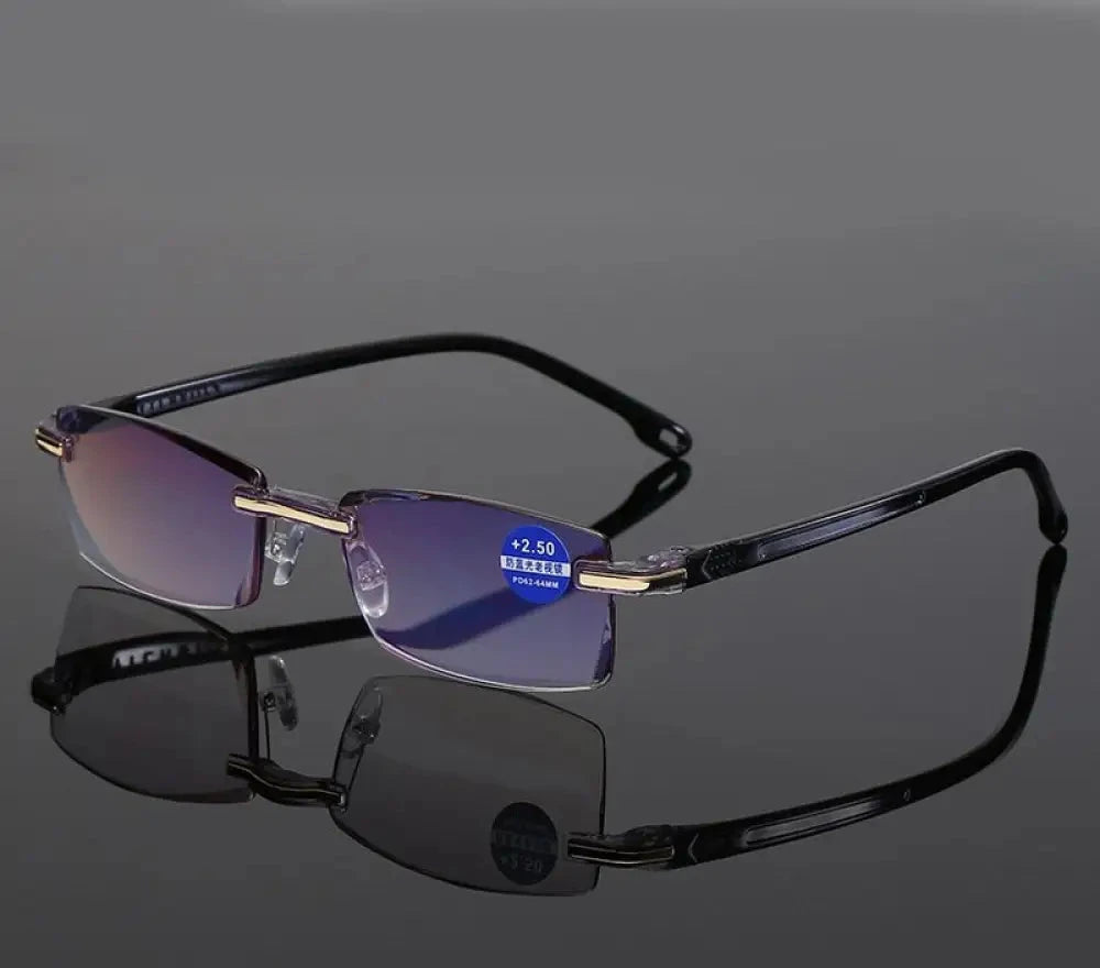 FoldFlat Sapphire High Hardness Anti-blue Progressive Far And Near Dual-Use Reading Glasses