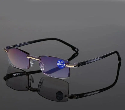 FoldFlat Sapphire High Hardness Anti-blue Progressive Far And Near Dual-Use Reading Glasses