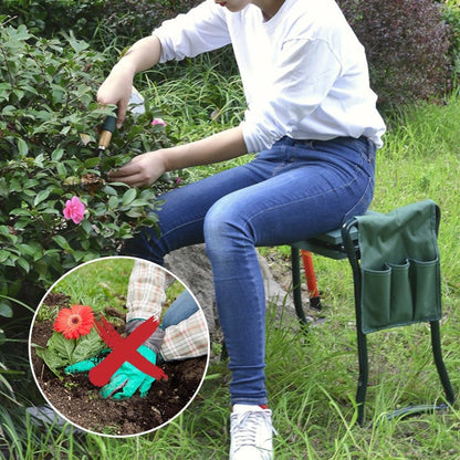 Folding Ergonomic Kneeler- Practical Garden Tools for Kneeling and Sitting Sturdy and Lightweight