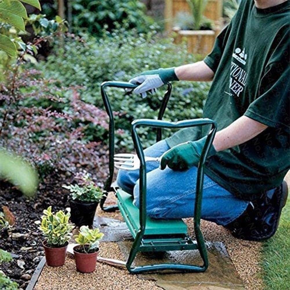 Folding Ergonomic Kneeler- Practical Garden Tools for Kneeling and Sitting Sturdy and Lightweight