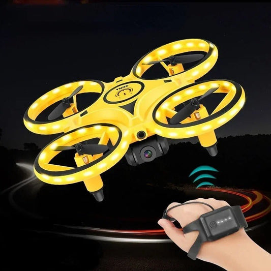 Gesture Sensing Drone - Small RC Quadcopter Drone Aircraft With Smart Watch Controlled