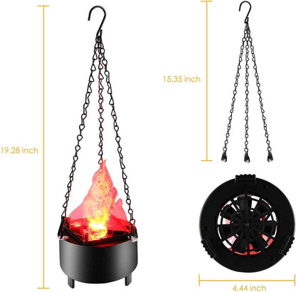 Halloween Bar Hanging Flame Light - Realistic Flame Simulation