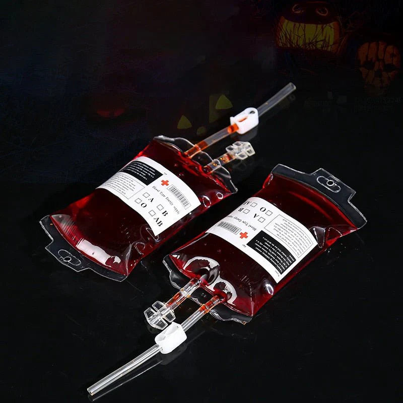 Halloween Blood Bags for Drinks - 400ml Cosplay Party Blood Bag