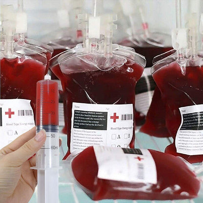 Halloween Blood Bags for Drinks - 400ml Cosplay Party Blood Bag