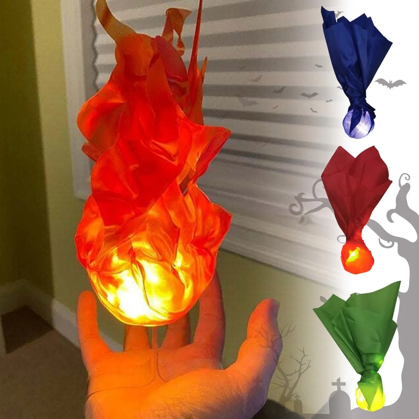 Halloween Floating Fireball Party Props - Illuminated Floating Fire for Role Playing Halloween Home Party Decorations