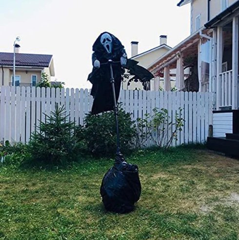 Halloween Ghost Face Scarecrow - Scarecrow Screaming Ghost