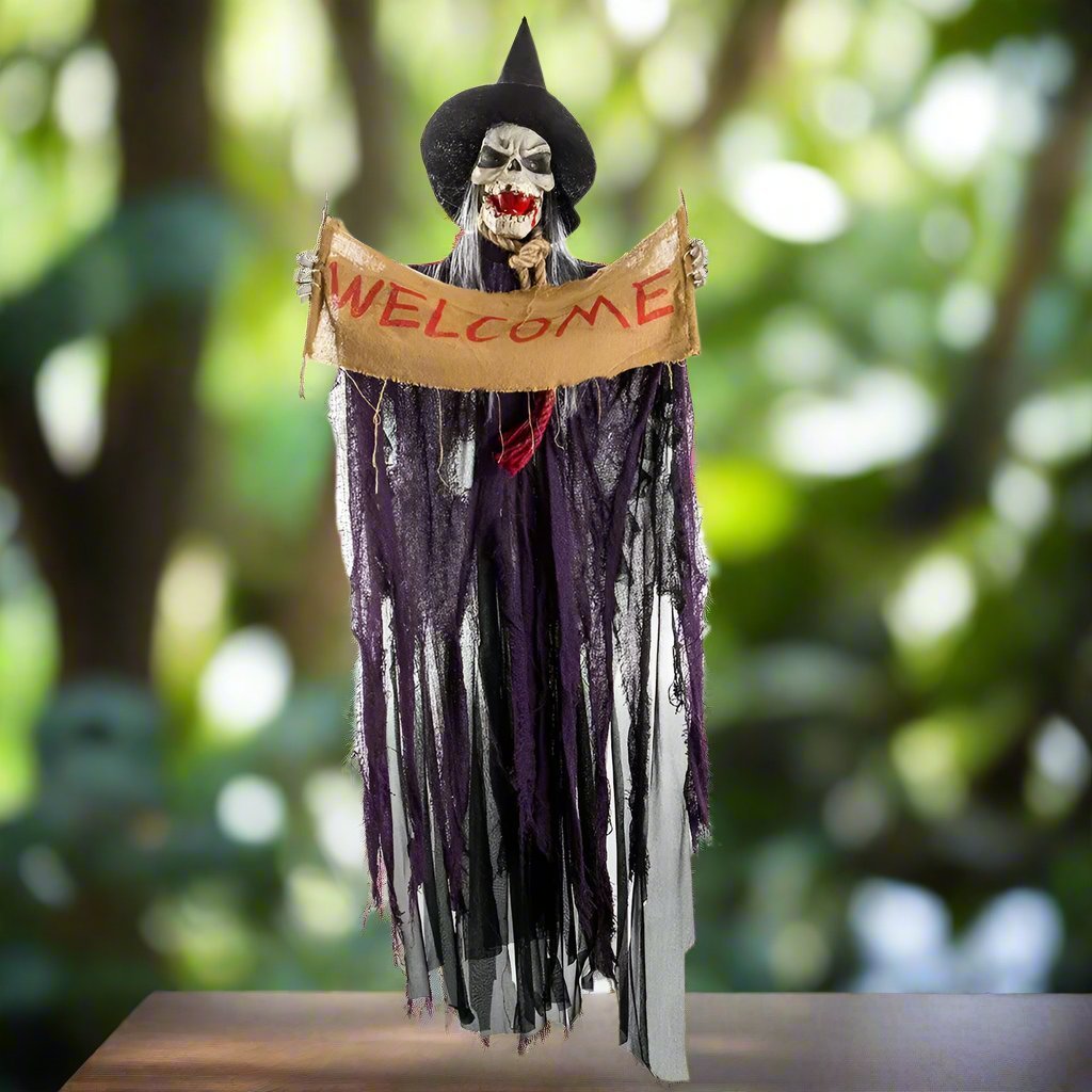 Halloween Hanging Ghost Haunted House Hanging Grim Reaper Cloaks - Dress Up Welcome Banner