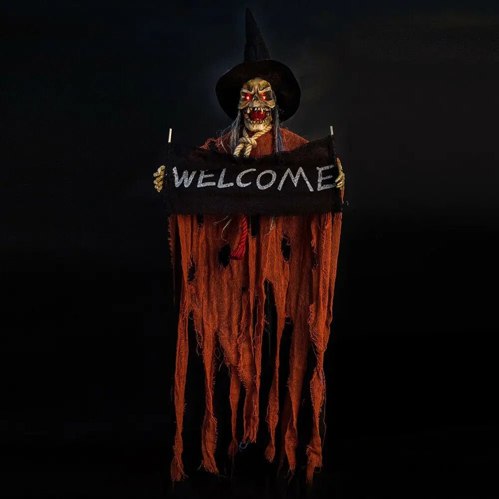 Halloween Hanging Ghost Haunted House Hanging Grim Reaper Cloaks - Dress Up Welcome Banner