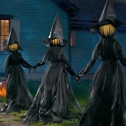 Halloween Inflatables Three Witches -  Light-Up Witches Decoration with Stakes