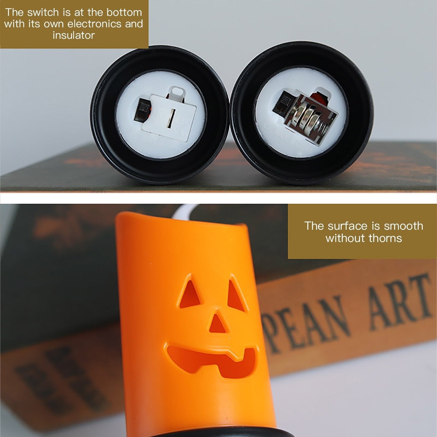 Halloween LED Candle - Flameless Pumpkin Lamp