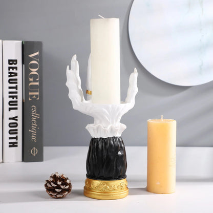 Halloween Palm Tray Candle Holder - Palm Witch Hand Candlestick Halloween Home Party Decorative