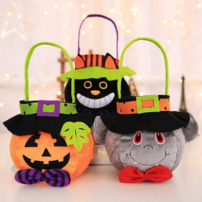 Halloween Pumpkin Candy Bag - Foldable Trick-or-Treat Bag