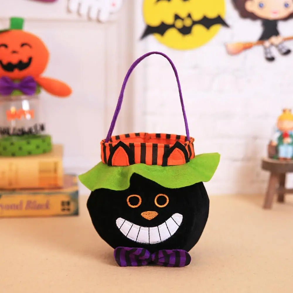 Halloween Pumpkin Candy Bag - Foldable Trick-or-Treat Bag