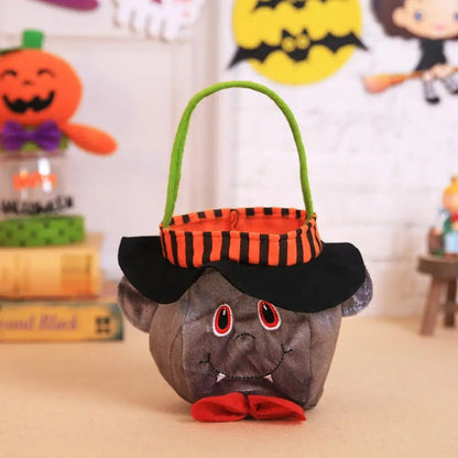 Halloween Pumpkin Candy Bag - Foldable Trick-or-Treat Bag