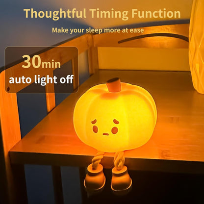 Halloween Pumpkin Night Light - Cute, Multi-functional Lamp