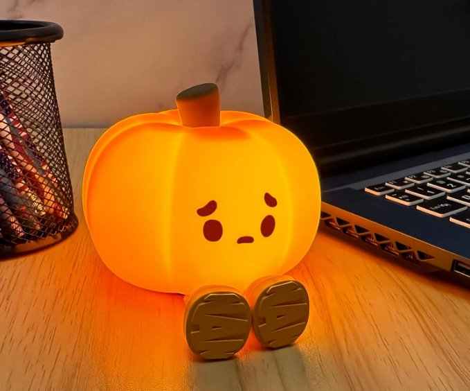 Halloween Pumpkin Night Light - Cute, Multi-functional Lamp