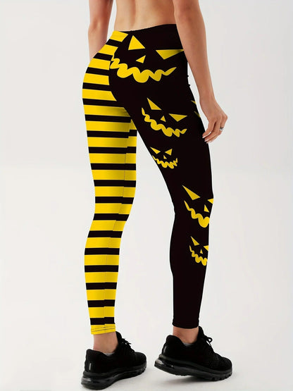 Halloween Pumpkin Sexy Leggings - Festive & Functional