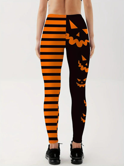 Halloween Pumpkin Sexy Leggings - Festive & Functional