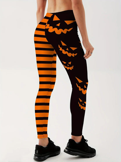 Halloween Pumpkin Sexy Leggings - Festive & Functional