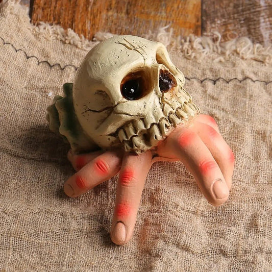 Halloween Skull Simulation Hand - Spooky Horror Garden Resin Ornaments Halloween Skull Hand